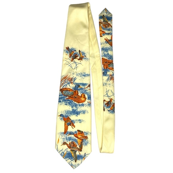 Vintage Rooster Ruffler Collection Duck Print Tie - Picture 1 of 5
